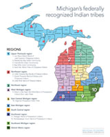 Michigan Indian Tribes Map | Map Of Zip Codes