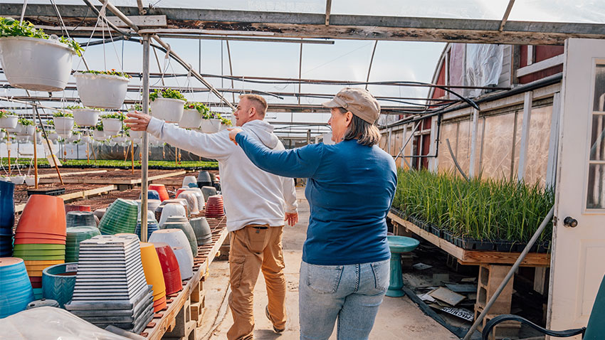 Kristine in Greenhouse